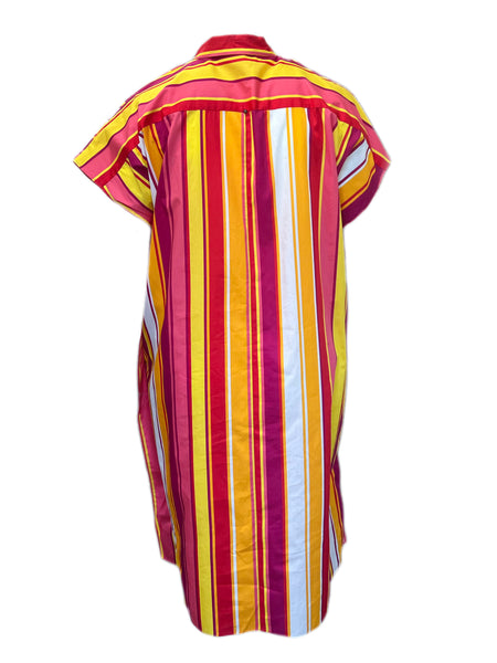 Marina Rinaldi Women's Multicolored Decidere Cotton Dress NWT