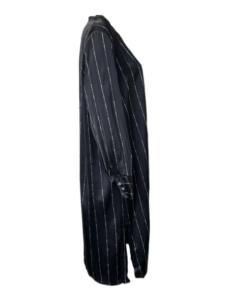 Marina Rinaldi Women's Black Decimo Button Down Viscose Shirt Dress Size 22W/31