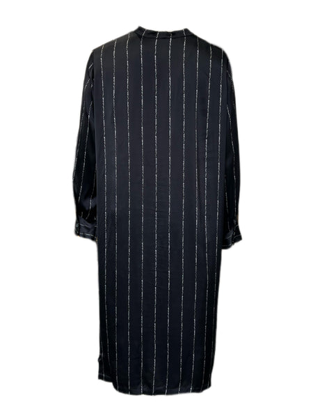 Marina Rinaldi Women's Black Decimo Button Down Viscose Shirt Dress Size 22W/31
