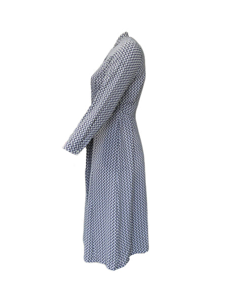 Marina Rinaldi Women's Blue Decorare Button Closure Shift Dress NWT