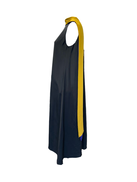Marina Rinaldi Women's Black Dedalo Zipper Closure Shift Dress NWT