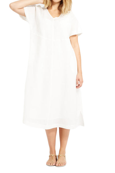 MARINA RINALDI Women's Dedicare Midi Flax Dress $475 NWT