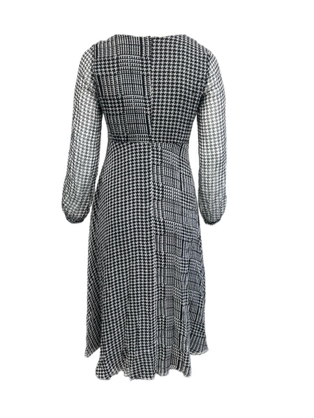 Marina Rinaldi Women's Nero Dedicare Silk A Line Dress NWT