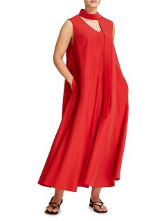 Marina Rinaldi Women's Red Dedurre Pullover Shift Dress Size 24W/33 NWT