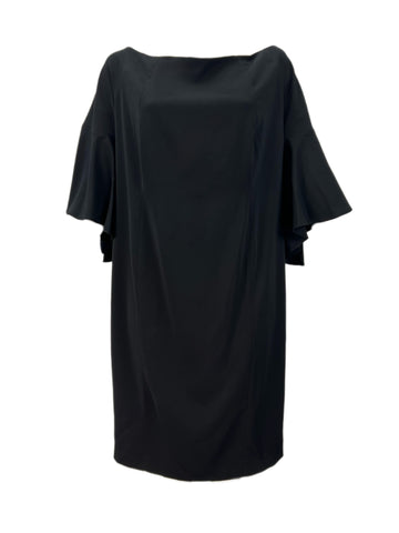 Marina Rinaldi Women's Black Defile Bell Sleeve Shift Dress