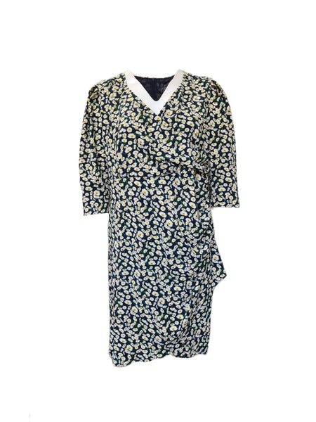 Marina Rinaldi Women's Navy Defile Floral Print Shift Dress NWT