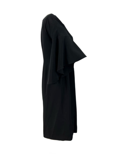 Marina Rinaldi Women's Black Defile Bell Sleeve Shift Dress