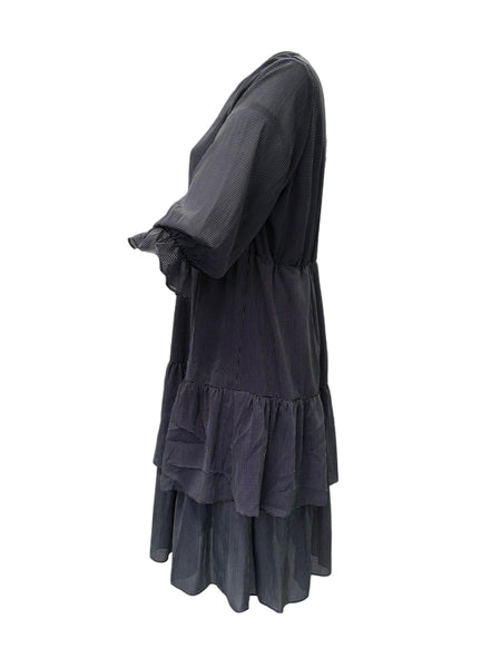 Marina Rinaldi Women's Black Defile Shift Dress NWT
