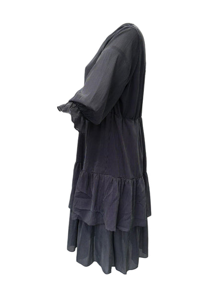 Marina Rinaldi Women's Black Defile Shift Dress NWT