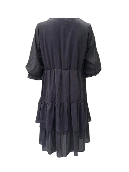 Marina Rinaldi Women's Black Defile Shift Dress NWT