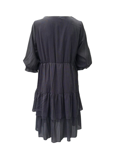 Marina Rinaldi Women's Black Defile Shift Dress NWT