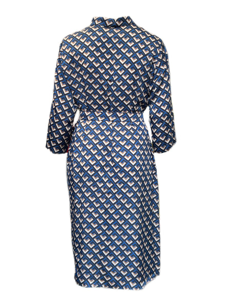 Marina Rinaldi Women's Blue Definire Button Down Shirt Dress Size 24W/33