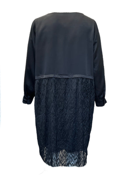 Marina Rinaldi Women's Black Delfi Straight Dress NWT