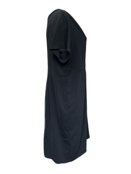 Marina Rinaldi Women's Black Delia Zipper Closure Shift Dress NWT