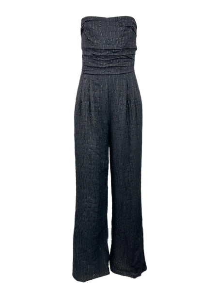 Max Mara Women's Black Delis Out Shoulder Jumpsuit Size 8 NWT