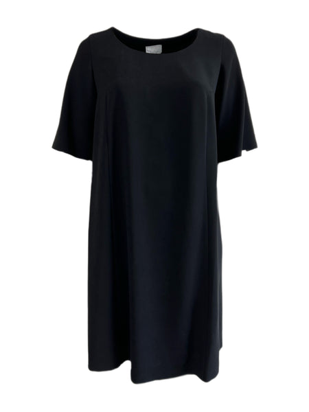 Marina Rinaldi Women's Black Delta Short Sleeve Shift Dress NWT