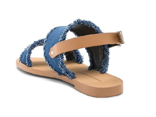 REBECCA MINKOFF Women's Blue Natural Denim Emery Sandals #M1261014 NWB