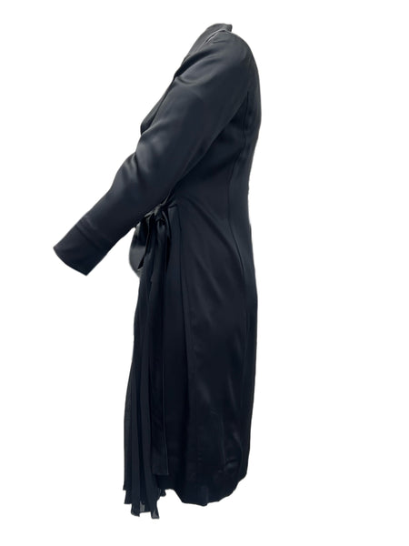 Marina Rinaldi Women's Black Denise Wrap Shift Dress NWT