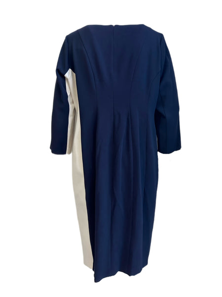 Marina Rinaldi Women's Navy Dentro Shift Dress Size 22W/31 NWT