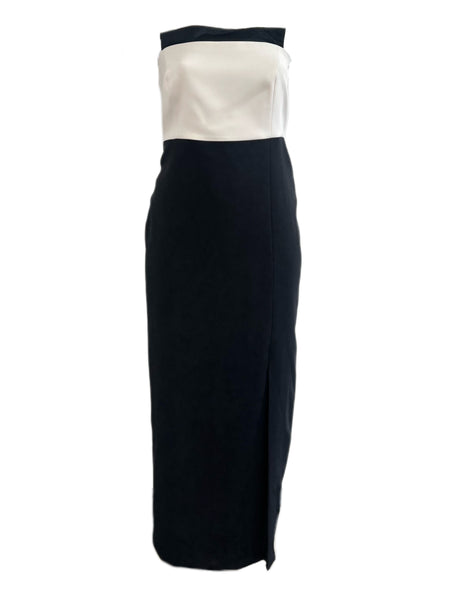 Marina Rinaldi Women's Nero Depliant Strapless Sheath Dress NWT