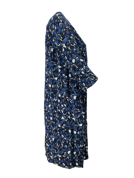 Marina Rinaldi Women's Blue Depliant Floral Printed Sheath Dress NWT