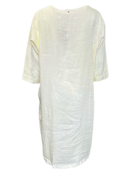 Marina Rinaldi Women's Yellow Derosa Flax Maxi Dress NWT