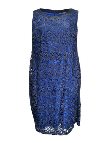 Marina Rinaldi Women's Blue Desideri Zipper Closure Shift Dress Size 20W/29 NWT