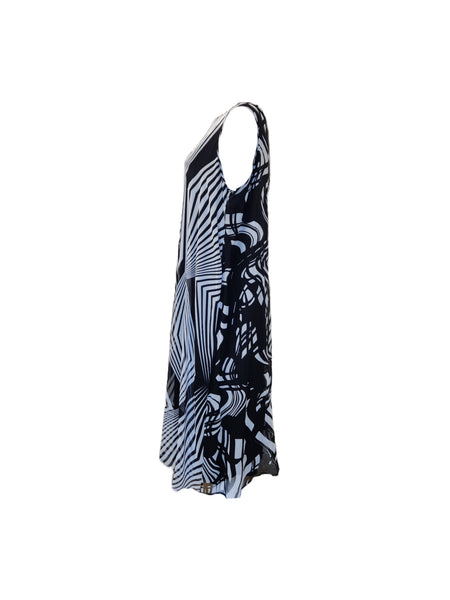 Marina Rinaldi Women's Black Desideri Zipper Closure Shift Dress NWT
