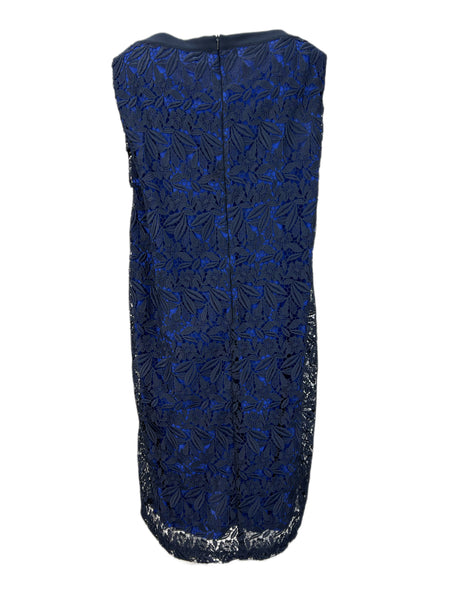 Marina Rinaldi Women's Navy Desideri Sleeveless Lace Dress NWT
