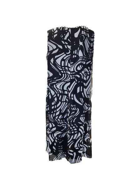 Marina Rinaldi Women's Black Desideri Zipper Closure Shift Dress NWT