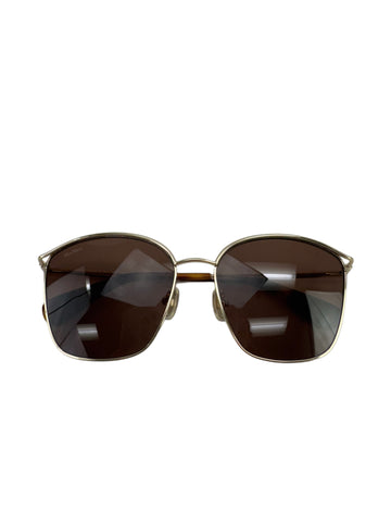 Max Mara Women's Gold Design Aviator Sunglasses NWT