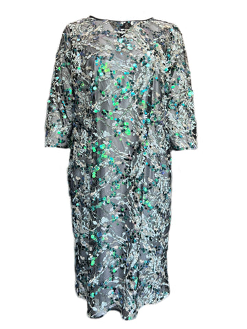 Marina Rinaldi Women's Green Designer Sequined Dress NWT