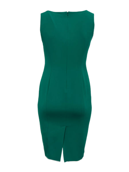 Marina Rinaldi Women's Green Designer Sleeveless Sheath Dress NWT