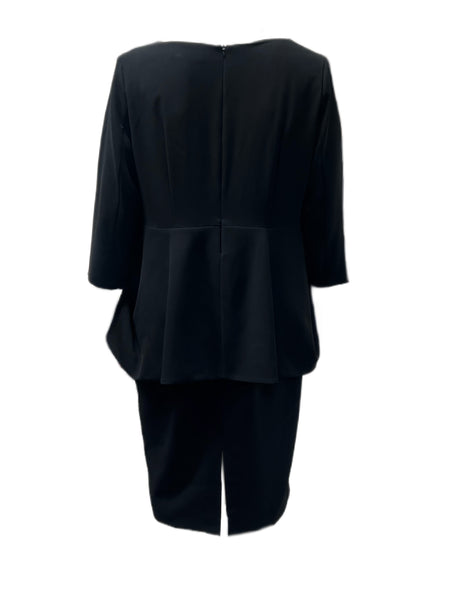 Marina Rinaldi Women's Black Desire Sheath Dress Size 22W/31 NWT