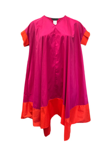 Marina Rinaldi Women's Pink Destato Cotton Blended A Line Dress Size 12W/21 NWT