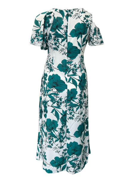 Marina Rinaldi Women's Green Devon Floral Printed Maxi Dress Size 8W/17 NWT