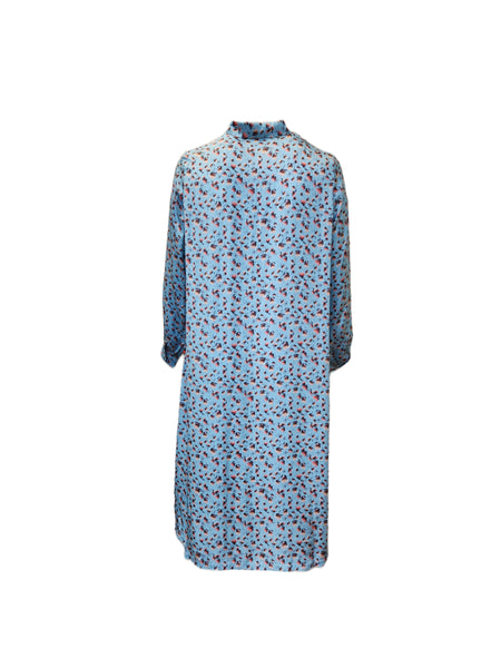 Marina Rinaldi Women's Blue Devon Button Closure Shift Dress NWT