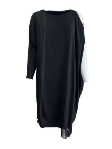 Marina Rinaldi Women's Black Diana Long Sleeve Shift Dress NWT