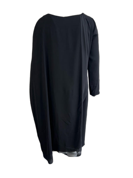 Marina Rinaldi Women's Black Diana Long Sleeve Shift Dress NWT