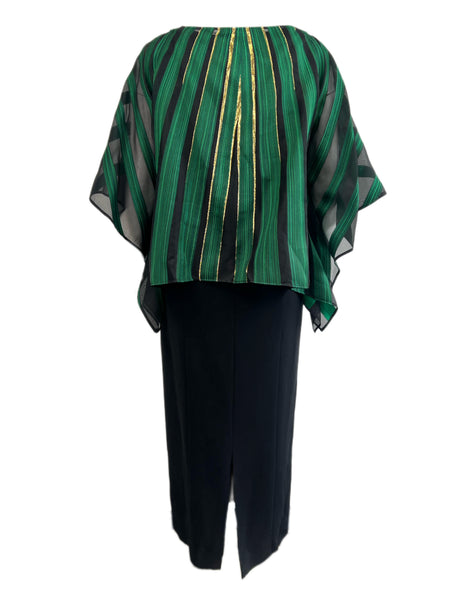 Marina Rinaldi Women's Green Diapason Sleeveless Maxi Dress Size 12W/21 NWT