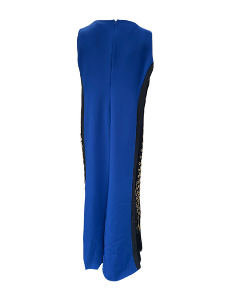 Marina Rinaldi Women's Blue Diapason Zipper Closure Shift Dress NWT