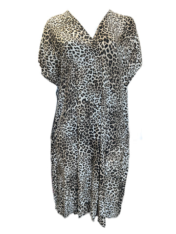 Marina Rinaldi Women's Brown Diaspro Animal Print Viscose Maxi Dress