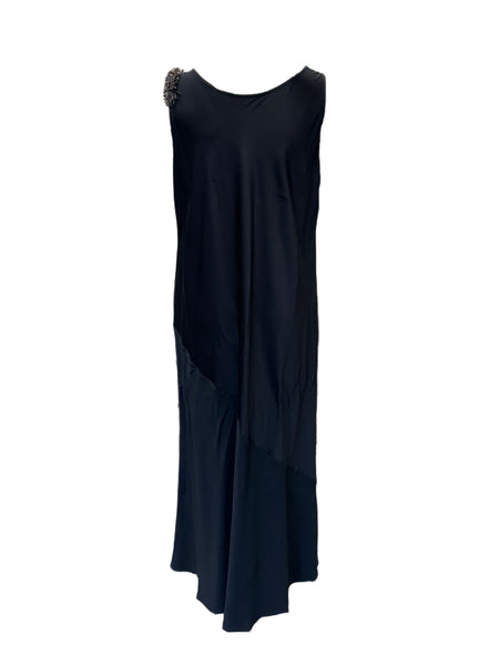 Marina Rinaldi Women's Black Diaspro Pullover Shift  Dress NWT