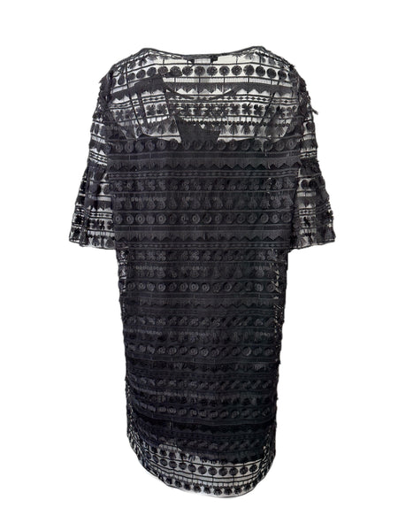 Marina Rinaldi Women's Nero Diaspro Shift Dress NWT