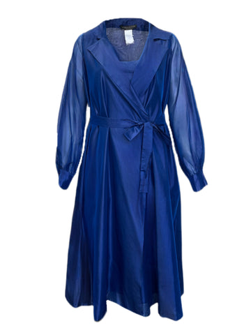 Marina Rinaldi Women's Blue Dicembre Shift Dress NWT