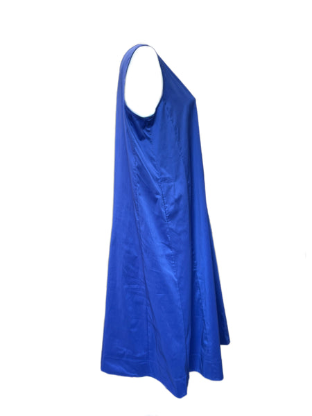 Marina Rinaldi Women's Blue Dicitura Sleeveless Maxi Dress Size 18W/27 NWT