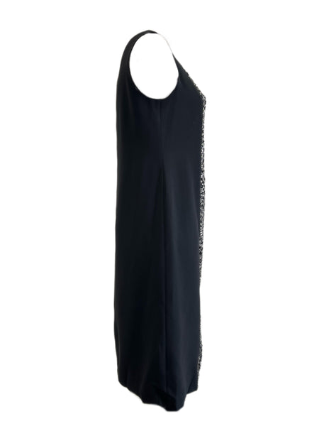 Marina Rinaldi Women's Black Dicoreo Sequins Front Sheath Dress NWT