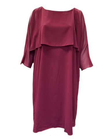 Marina Rinaldi Women's Red Dieci Cold Shoulder Dress Size 16W/25 NWT