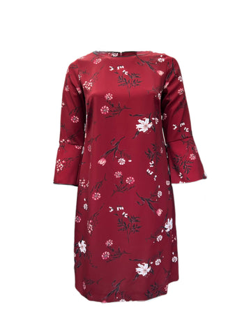 Marina Rinaldi Women's Red Diesis Floral Print Sheath Dress NWT