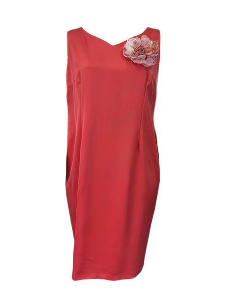 Marina Rinaldi Women's Pink Diesis Removable Brooch Front Maxi Dress Size 18W/27